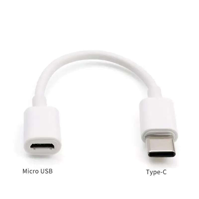 Cavo dati USB 3.1 da 0,1 m, da USB-C maschio a Micro USB 5 pin femmina, adattatore per ricarica e trasferimento dati, nero/bianco