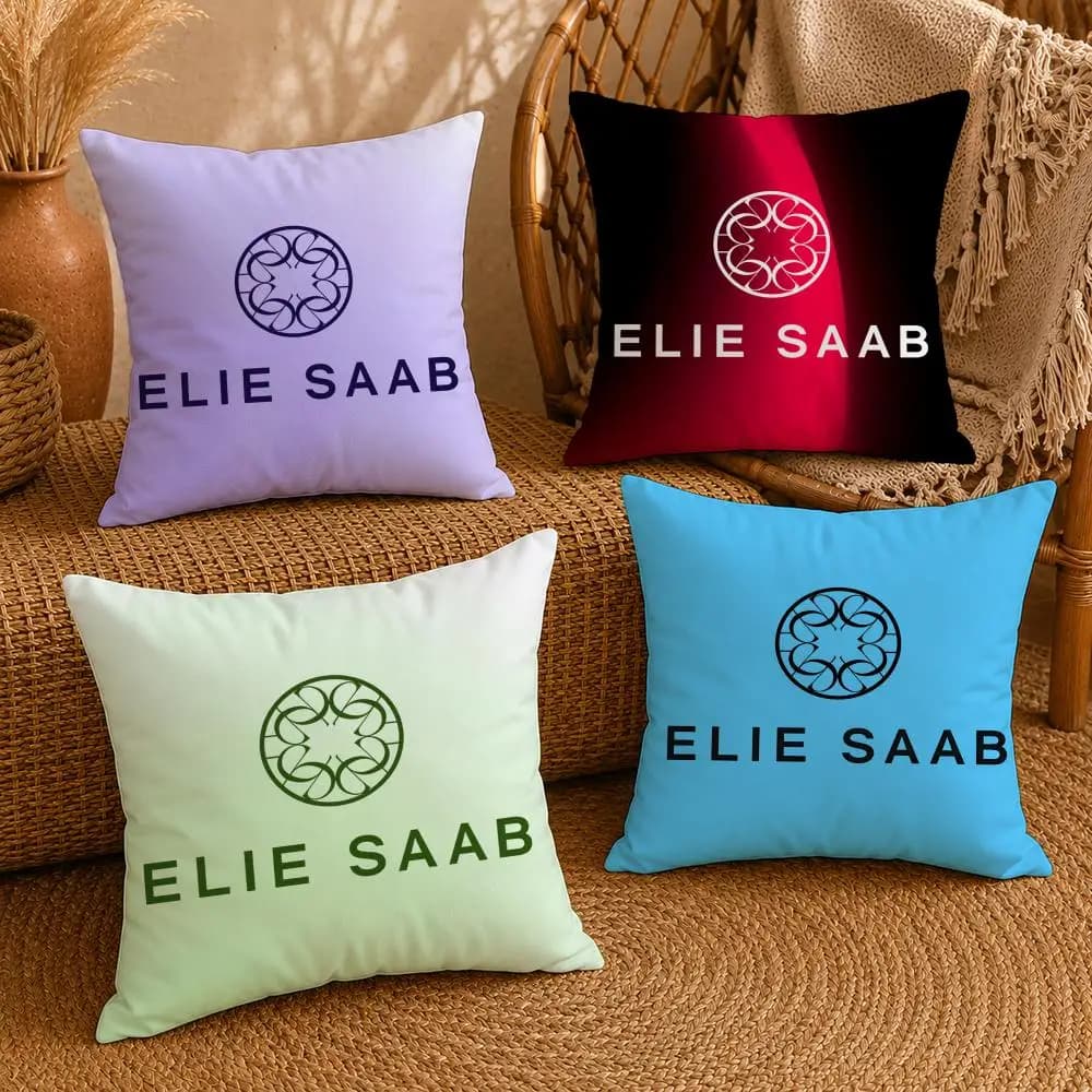 Luxury E-Elie Saab S Cushion Cover Ultra Soft Pillowcase, Cloud-Like Comfort Fabric with Concealed Zipper