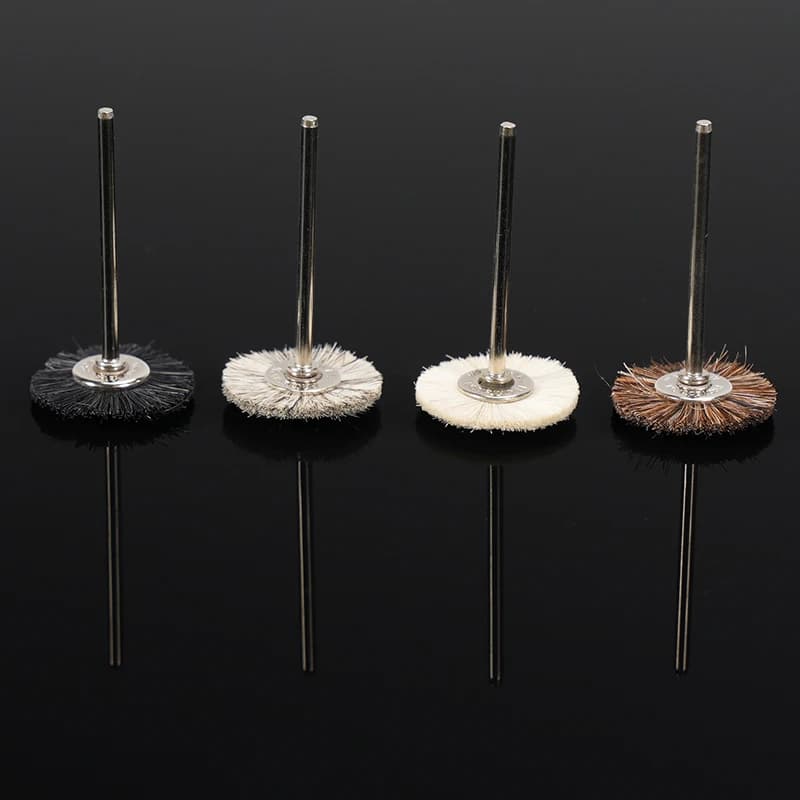 20pcs Brush cleaning dental consumables, hand-held dental polishing brush with handle, oral cleaning polishing grinding head