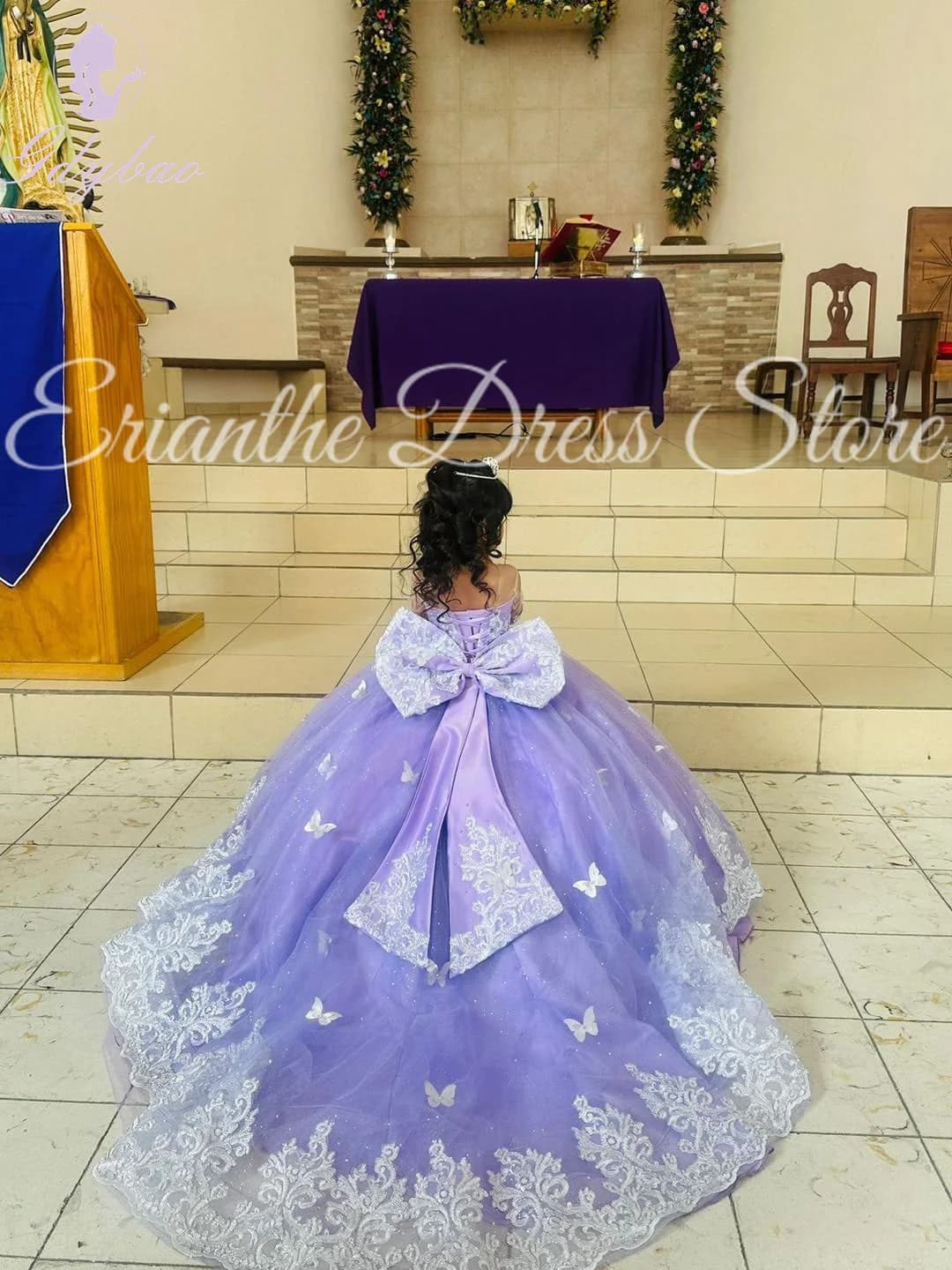 Abito da ragazza di fiore personalizzato per matrimonio Tulle Puffy Applique in pizzo Principessa Bambino Primo abito da festa di compleanno eucaristico personalizzato