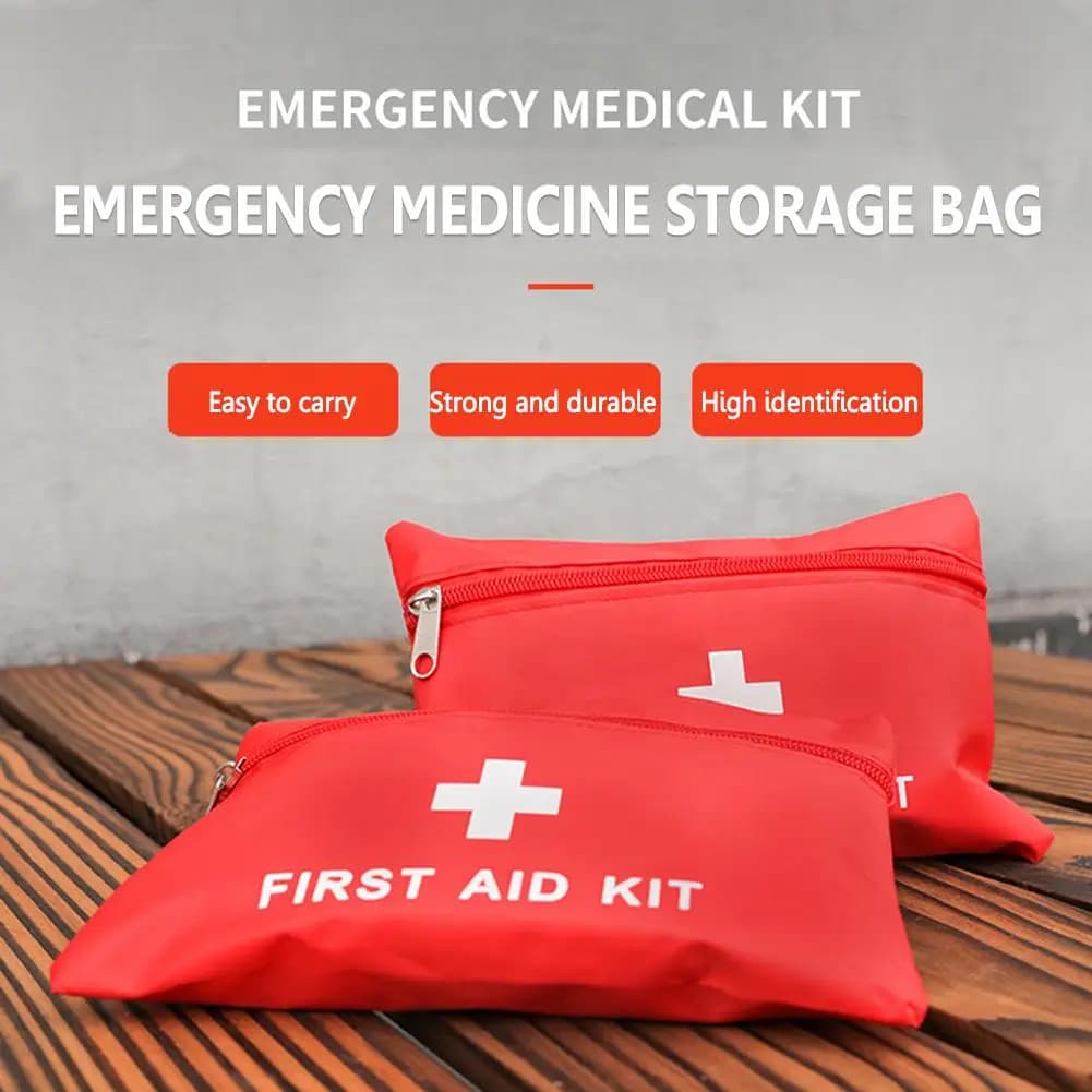 First Aid Kit Bag Empty Portable Emergency Medical Bag First Aid Storage Box First Aid Hard Shell Case for Home Office Car