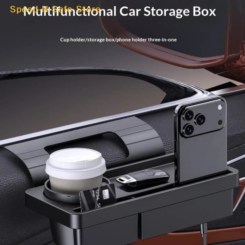 Portable Car Door Cup Holder Auto Side Window Drink Bottle Stand Phone Key Organizer With Dual Slot Accessories