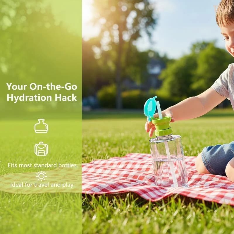 [J] Water Bottle Straw Adapter Set Food Grade Material Leakproof Fits 350ml 500ml Bottles Daily Travel Use