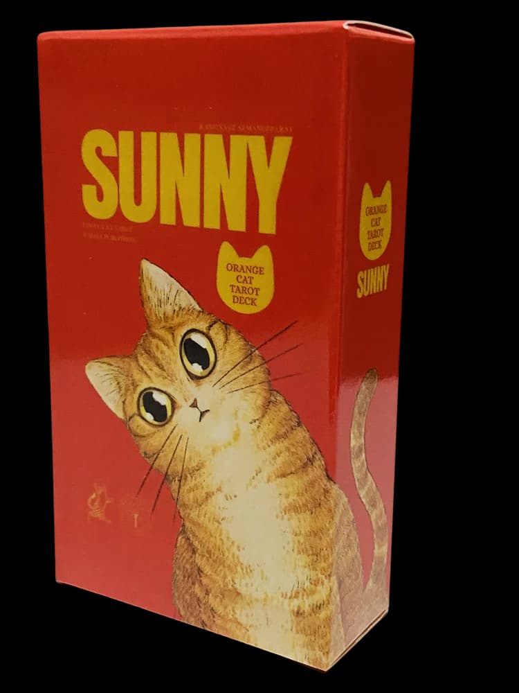 78PCS Sunny Orange Cat Tarocchi Mazzo Inglese Simpatico Gattino Tarocchi Carte Divinazione Edizione Mazzo Borad per Gli Amanti dei Gatti
