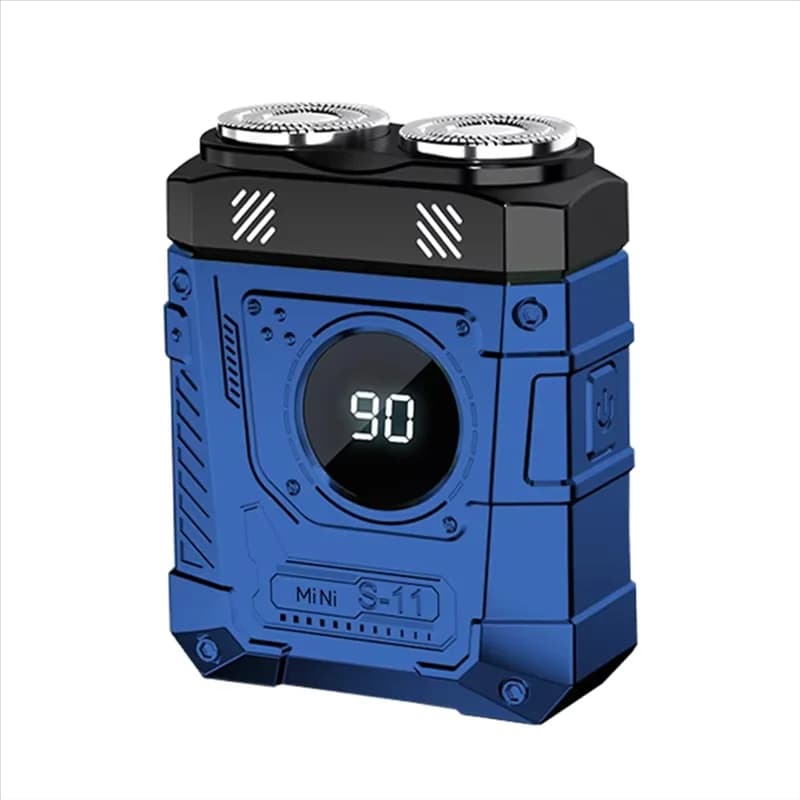 A61I Rasoio elettrico magnetico a doppia lama con display LCD ricaricabile per uomo, regolabarba portatile, rasoio per il viso A