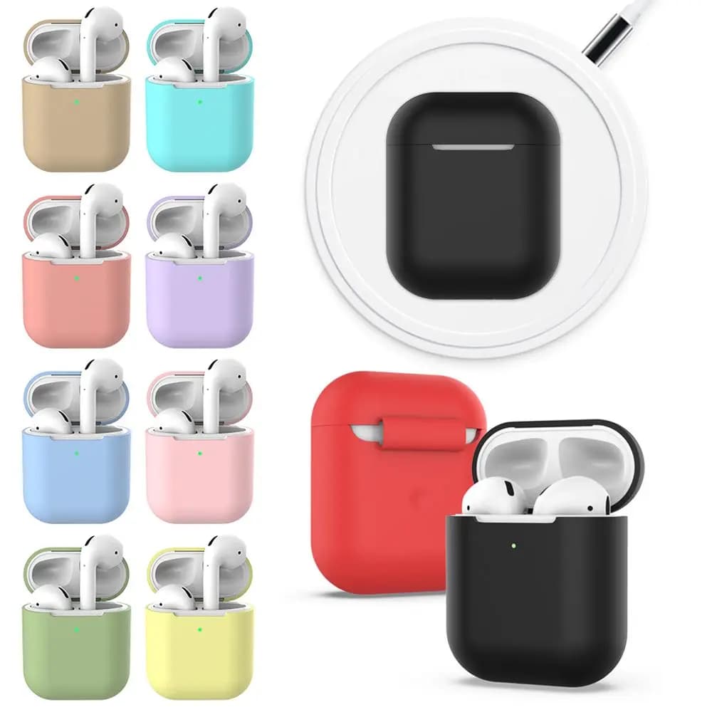 1PC Anti lost Slim Ultra Thin Silicone Case Cover Protective Skin Wireless Earphones Pouch Sleeve Protector For Airpods 2
