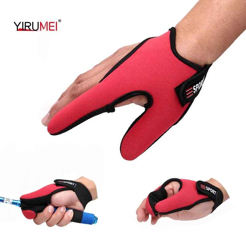 Guanti da pesca 2 dita protettive traspiranti antiscivolo anti-taglio guanti da pesca alla carpa attrezzatura da pesca all'aperto accessori forniture