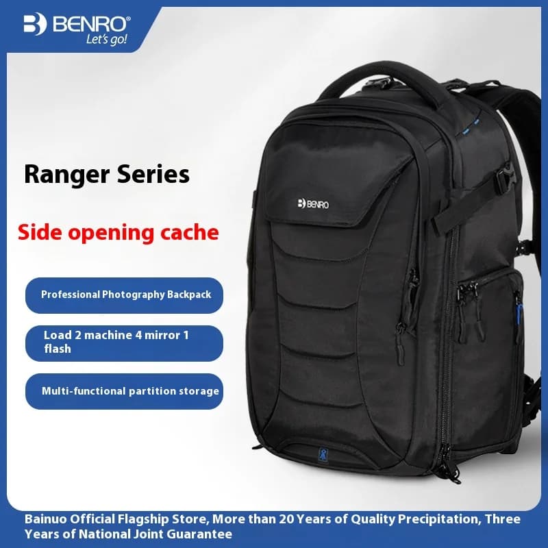 Benro Ranger 400N 500N 600N DSLR Backpack Laptop compartment Nylon waterproof camera bag with quick side access