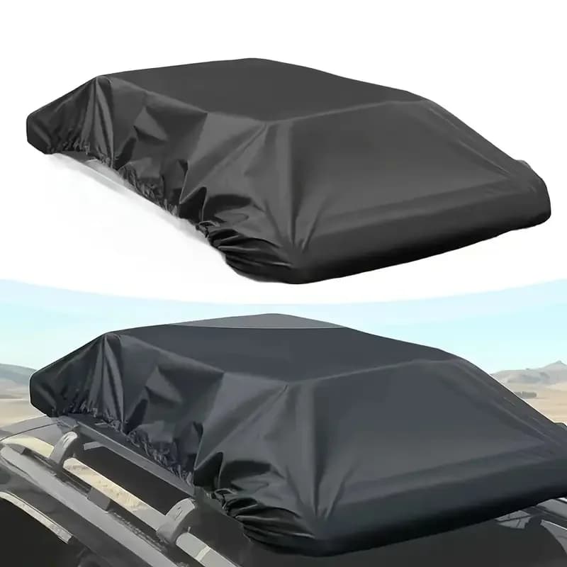 Car Roof Box Cover Car Roof Box Cover Cargo Rack Water Rain Dust Proof for SUV Outdoor Travel 210D Silver Coated Oxford Cloth