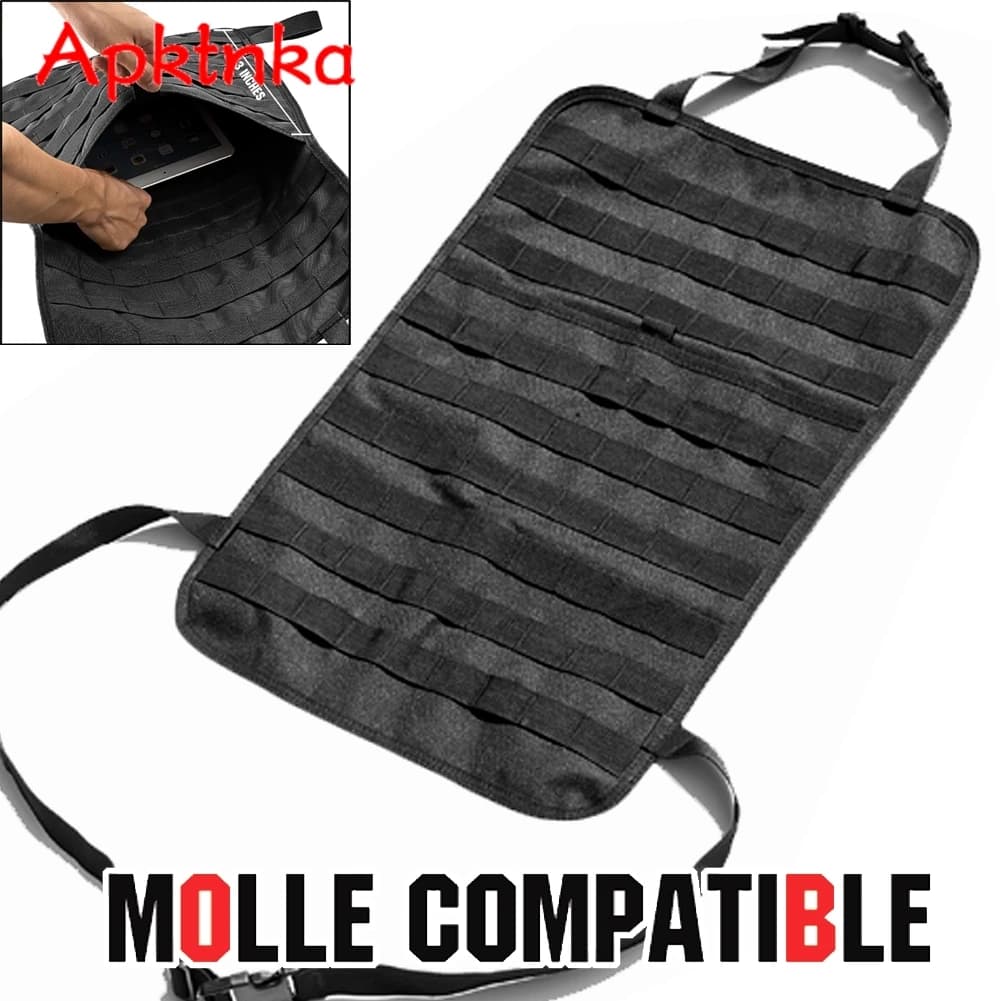 Multi-layer Tactical Bag Car Back Seat Storage Panel Organizer MOLLE System Pouch Pocket Outdoor Hunting Sport Cover Protector
