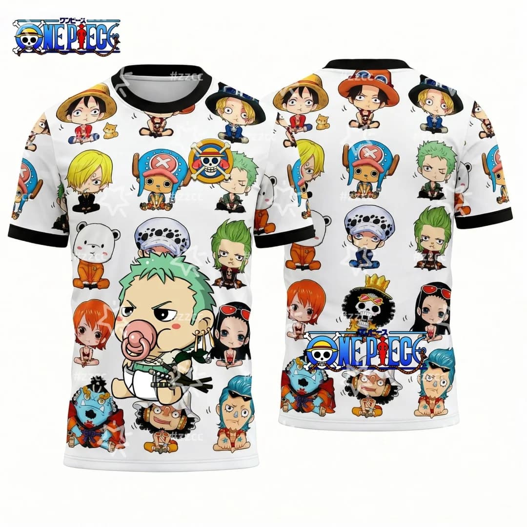 One Piece 2026 Graphic T-shirt, Japanese anime soccer jersey, men's fast drying sports T-shirt, children's clothing, women's top