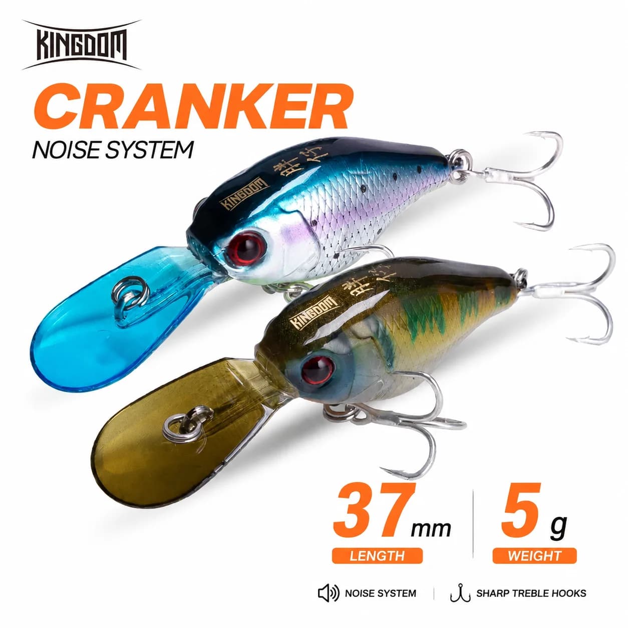 Kingdom Crazy Crankbaits Esche da pesca ad affondamento lento Mini Minnow Altalena Piccole manovelle Esche dure 5g 50mmm Wobblers Attrezzatura da pesca