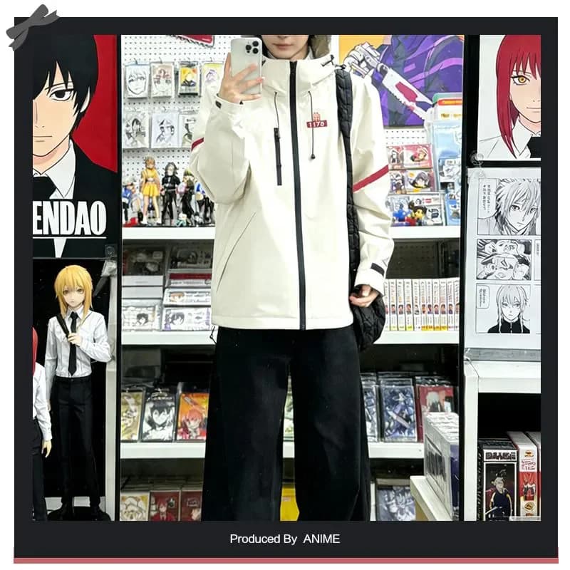 Reze Himeno Makima Power Denji Anime Cosplay Giacca a maniche lunghe Unisex Cappotto con cerniera Felpa con cappuccio Top Cosplay