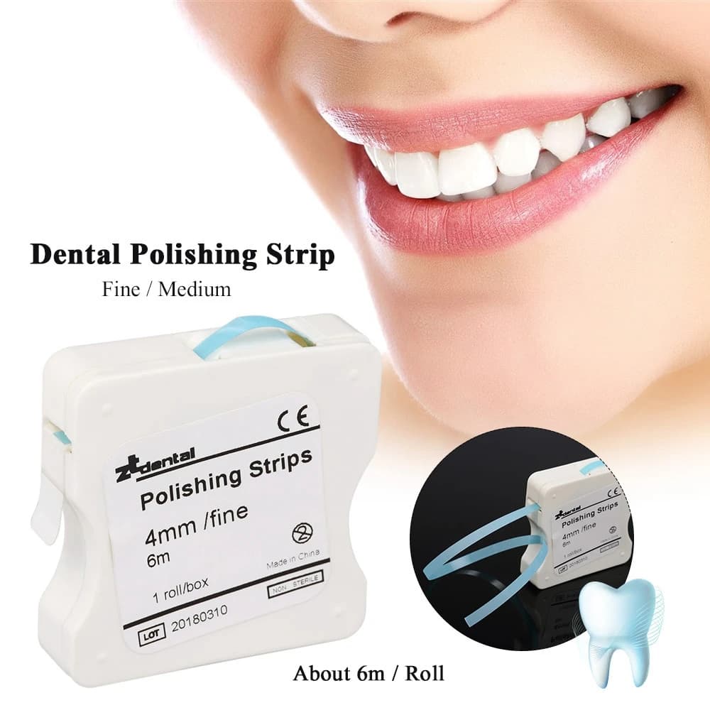 Striscia per Lucidatura Interprossimale Dentale, Strumento per Levigatura in Resina, Accessorio per Finitura Dentale per Sbiancamento e Spazi tra i Denti