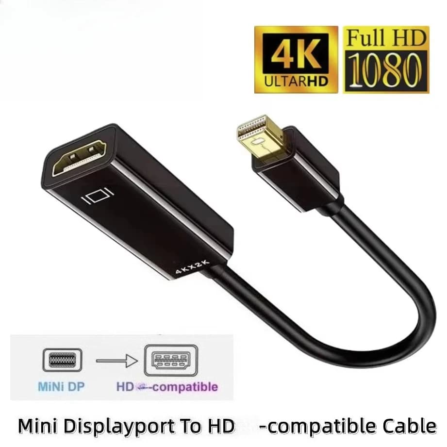 Mini DisplayPort To hdmi-compatible Adapter 4K/1080P Mini DP Male to HD Female Converter For MacBook Air Pro Laptop PC TV