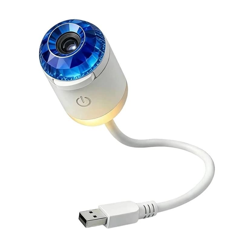 MLGB-Star Projector Night Light 2 In 1 USB Star Projection Lamp Portable Mini LED Nightlight Wall Lamp Voice Control