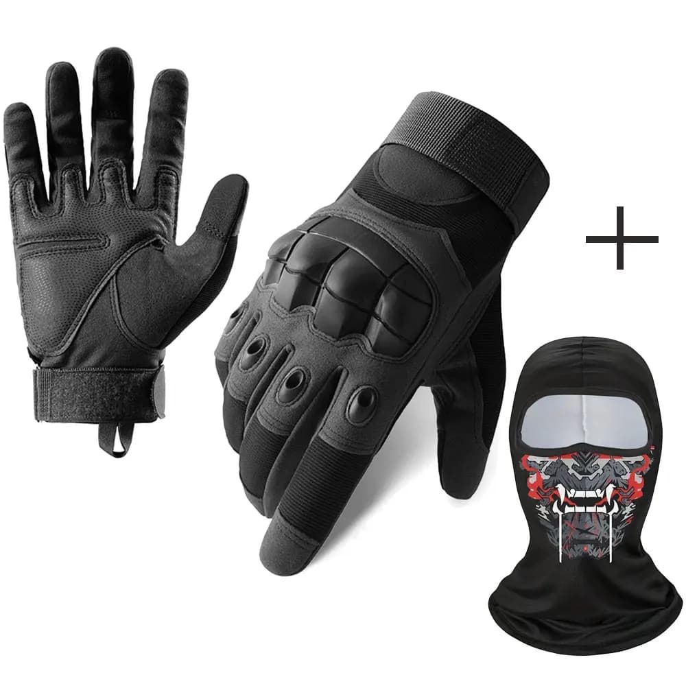 Guanti da moto Dito intero Ciclismo ATV MTB Guanti Moto Funzione touch anticaduta Guanti da motociclista da motocross neri