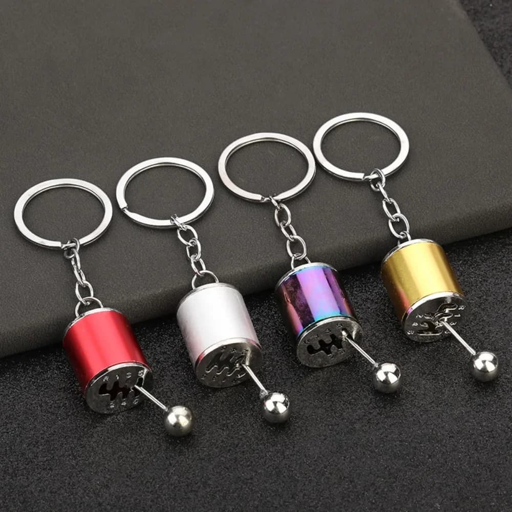 Creative Metal Mini Car Parts Transmission Manual Keychain Car Passionate Keychain Accessories Keychain Chain for Men
