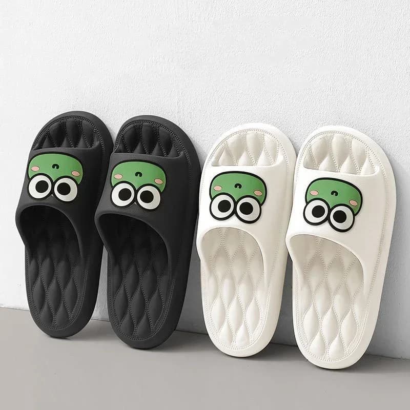 Pantofole da coppia Pantofole divertenti per animali Flog Comfort femminile Scivoli in EVA traspiranti Pantofole impermeabili per bagno interno