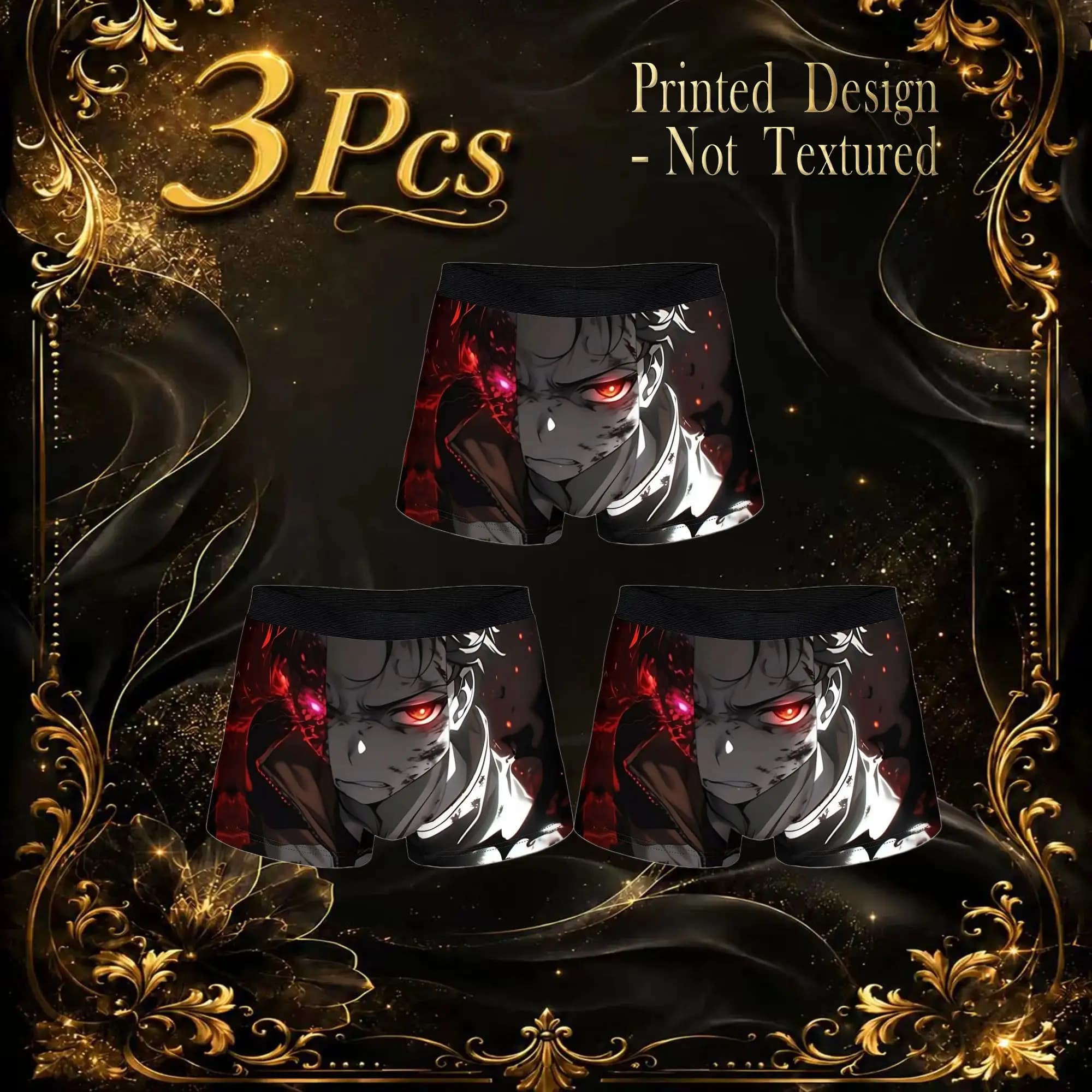 3Pcs boxers Re ZERO Anime Underpants Breathbale Panties Men's Underwear Ventilate Shorts Boxer Briefs