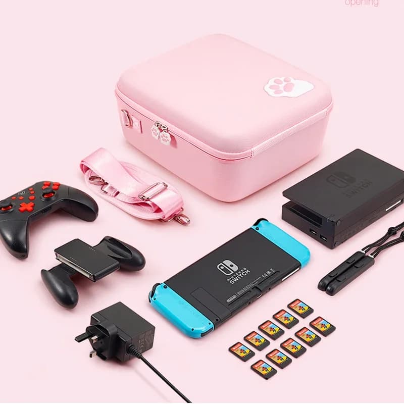 Borsa portaoggetti Hot Cat Paw per Nintendo Switch Custodia protettiva OLED Accessori portatili per giochi Nintend Switch