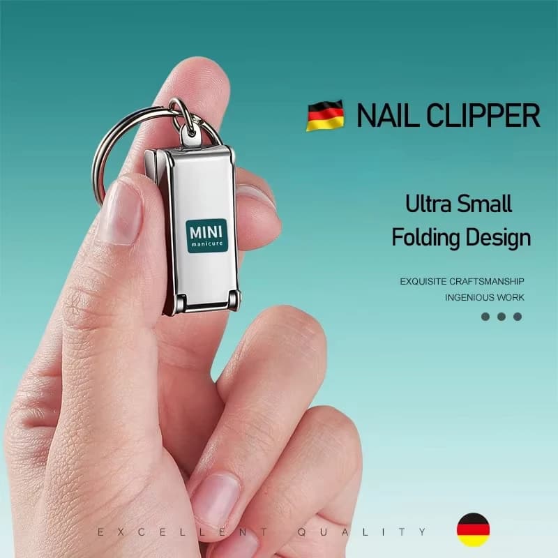 Mini stainless steel nail cutters, nail file function, exquisite foldable nail cutters, luggage shaped portable nail polish tool