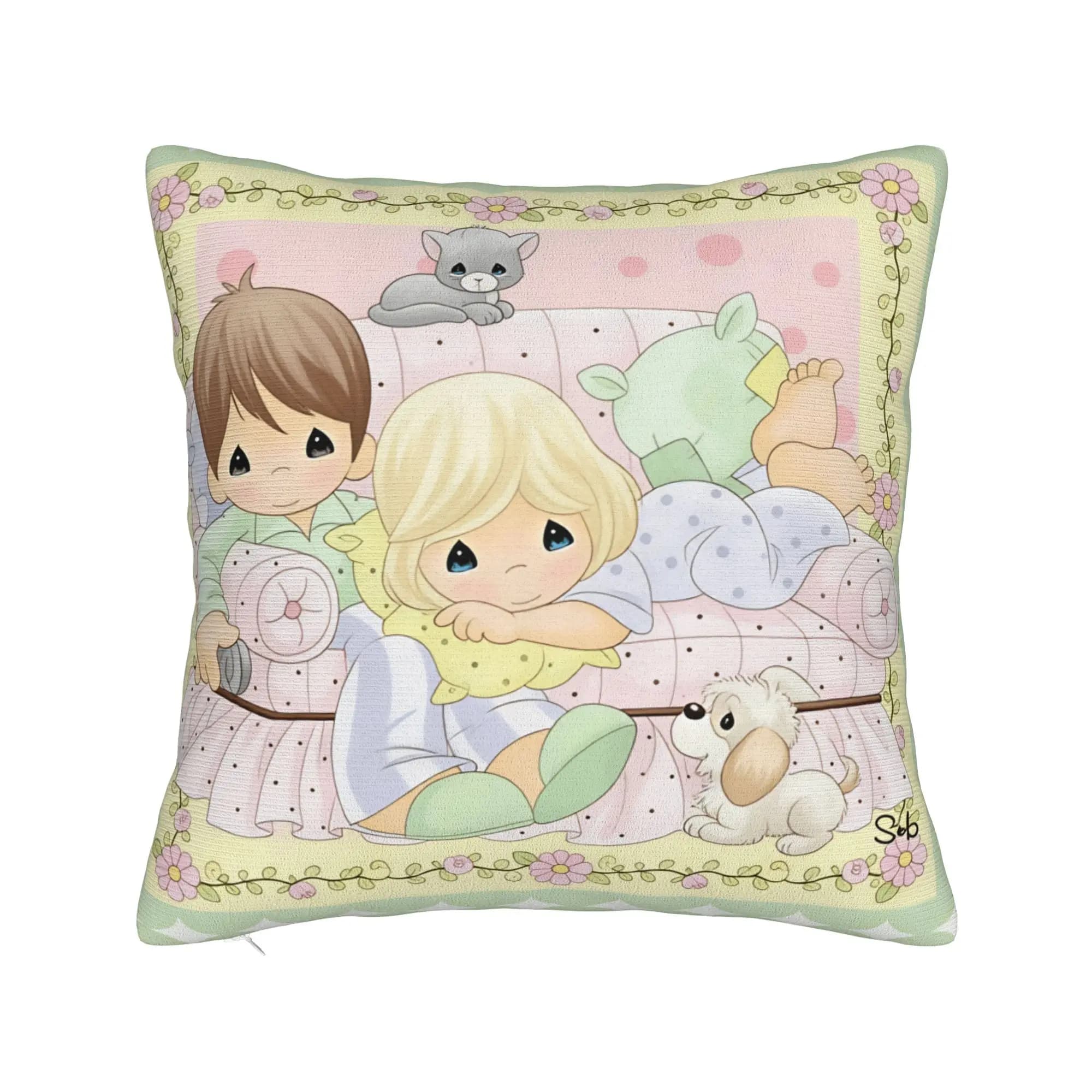 P-Precious Moments Pillow Case Soft Pillow Cover Cute Funny Pillowcases For Living Room Sofa