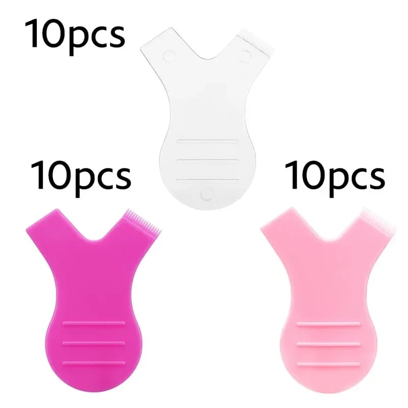 10/30 Pezzi Cuscinetti in Silicone a Forma di Y per Sollevamento e Permanente Ciglia, Strumento per Extension Ciglia, Spazzola per Mascara e Trucco
