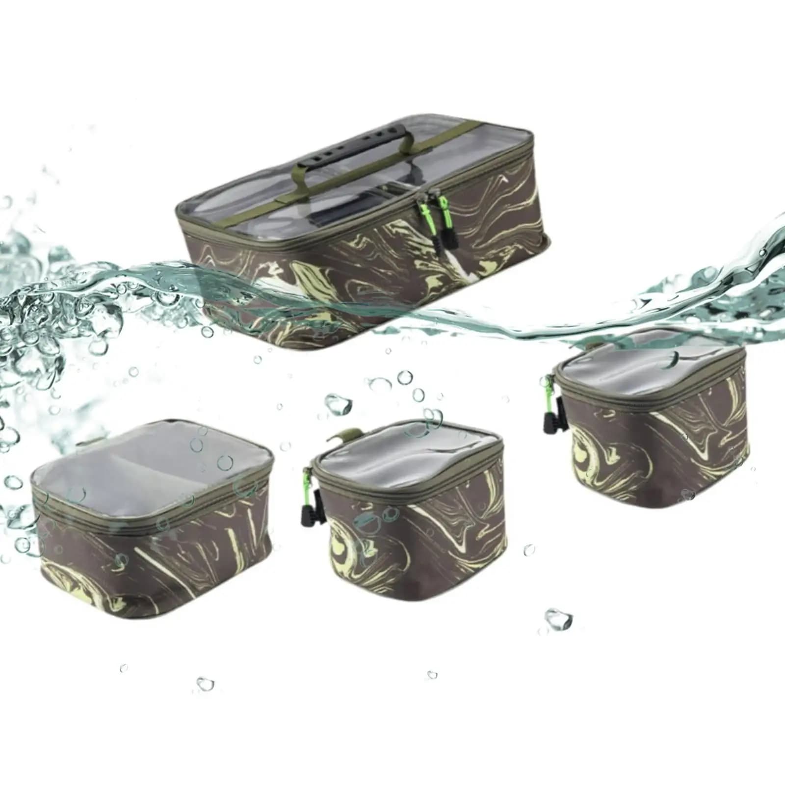 4Pcs Fishing Reel Storage Bag for Fly, Baitcasting Reels Travel Freshwater Saltwater Lure Bag Tackle Box Accessories Case
