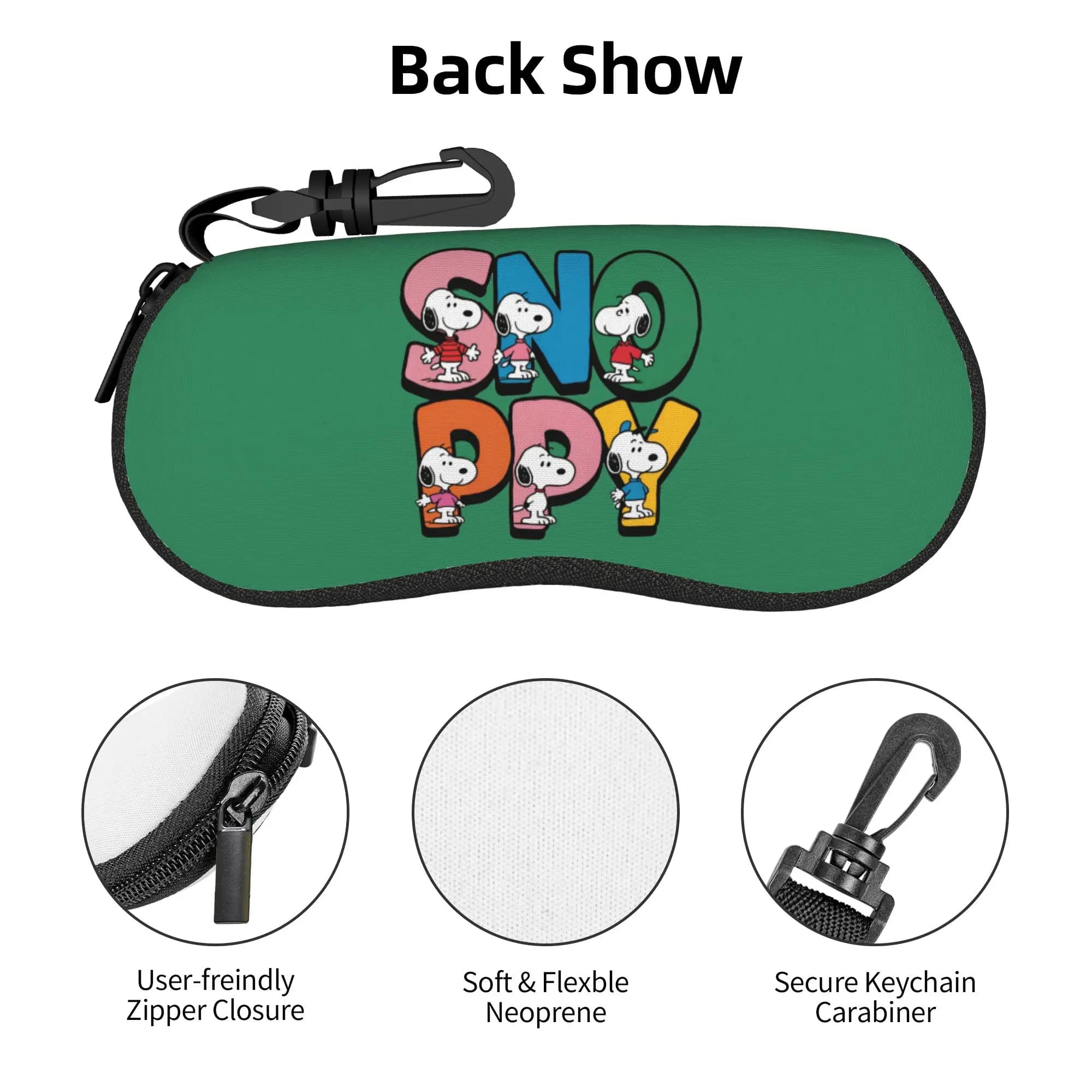 S-Snoopy Anime Dog Shell Eyeglasses Protector Cases Women Men Sunglass Case Glasses Bag