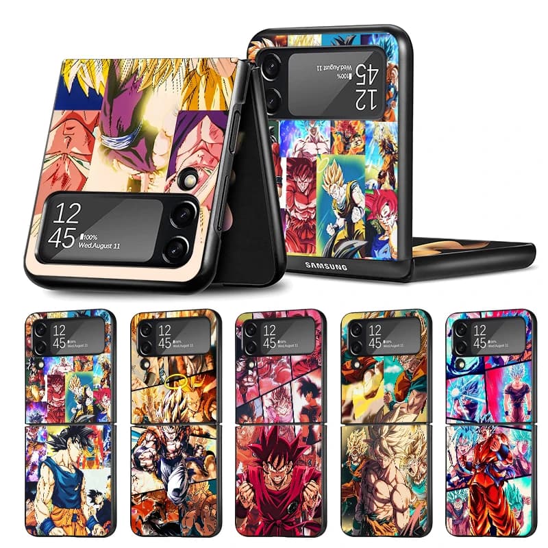 Custodia per telefono per Samsung Galaxy Z Flip 5 Z Flip 6 Z Flip 7 Z Flip Z Flip 4 Z Flip 3 Cover posteriore Dragons Balls