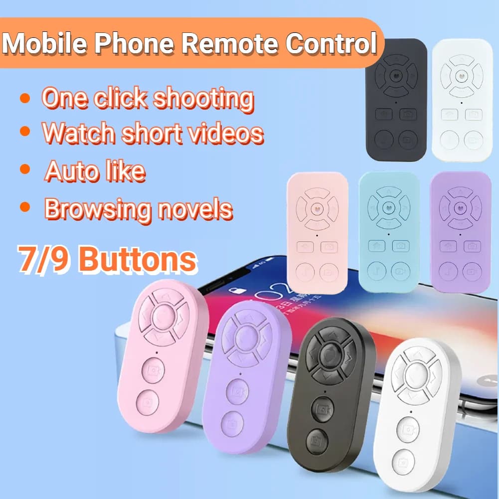 Telecomando universale Controller per fotocamera Selfie Stick ricaricabile compatibile con Bluetooth per Android iOS iPhone iPad Tik Tok