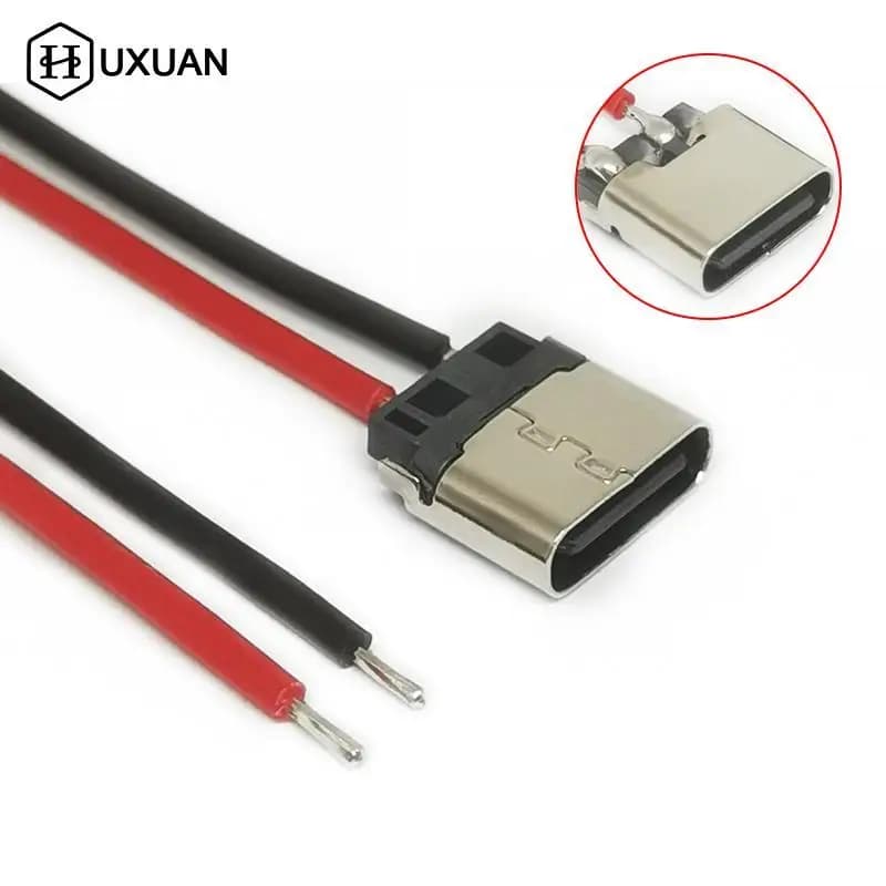 5/10pcs cable connector female USB type-c 2P for welding for mobile charging