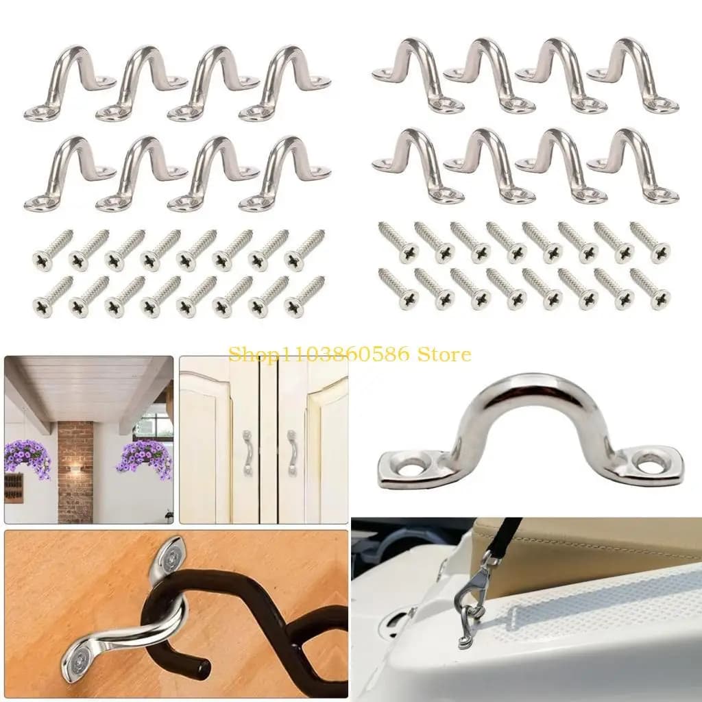 242a 8pcs/10pcs barca cuscinetto per cravatta in canoa in canoa in kayak giù 316 cravatta in acciaio inossidabile ancode