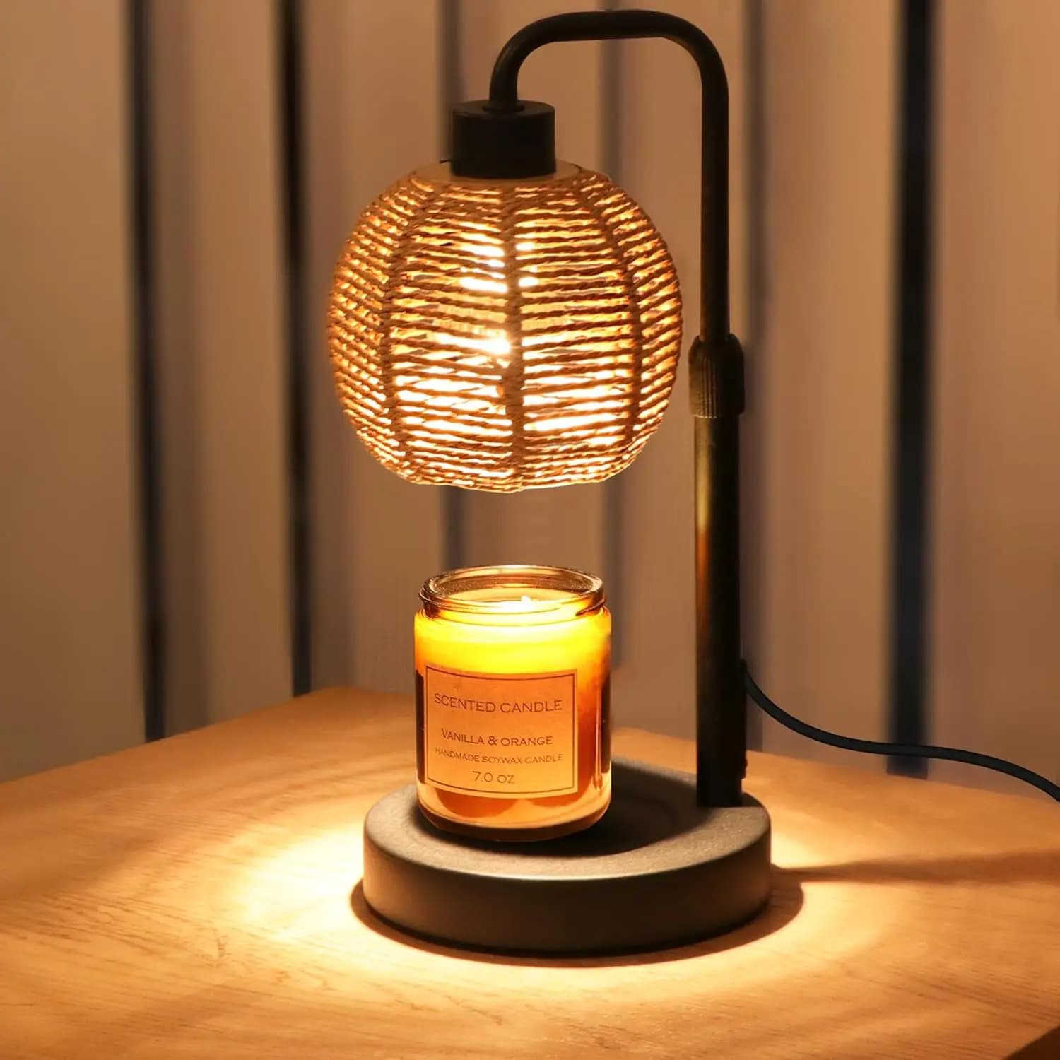 Lampada Scaldacera con Timer, Scaldacera Boho Dimmerabile per Arredamento Casa, Regalo di Inaugurazione Casa