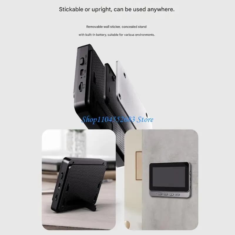Y6GD Videocitofono Videocitofono impermeabile Videocitofono wireless: 1080p, Angolo 170°, Schermo da 4,3 pollici, Ipx65