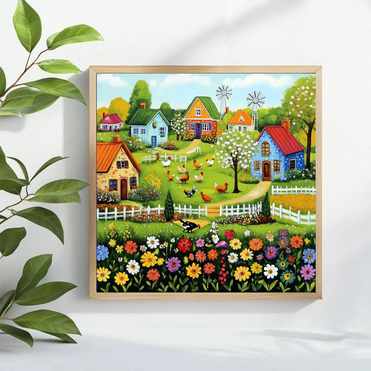Fairy Tale Town Digital Oil Painting By Numbers on Canvas Wall Decoration for Living Room Bedroom Handmade Hobby Gift Frameless