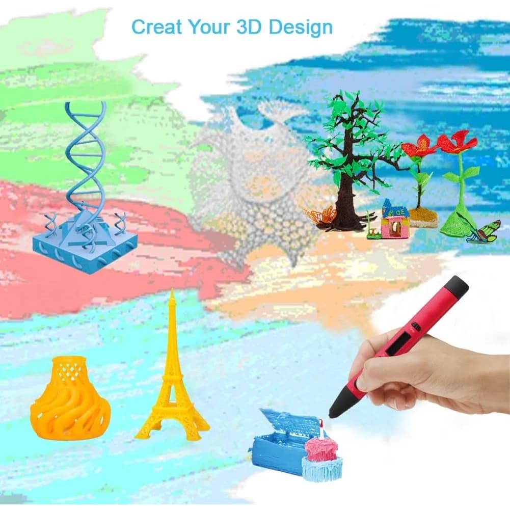 Digital Essentials - PLA Filament Revenues for 3D Pen, 32 Colors, Each Color 3 Meters, Total 2 x 32 Pieces