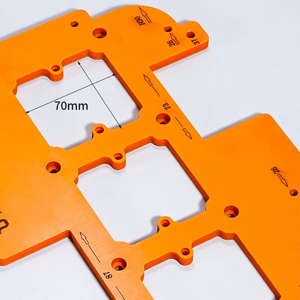 Utensile Multifunzione per Taglio Prese a Muro, Strumento di Precisione per Lavorazione del Legno, Utensile per Modelli di Lavorazione del Legno, Pannello in Bachelite Spesso 8mm