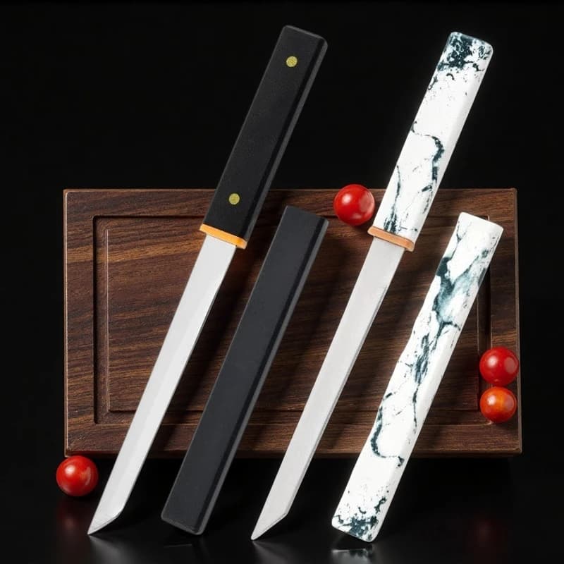 Coltello da Macellaio in Acciaio Inox per Carne, Frutta e Pesce, Coltello Professionale da Cucina Forgiato a Mano, Utensile Multiuso per BBQ