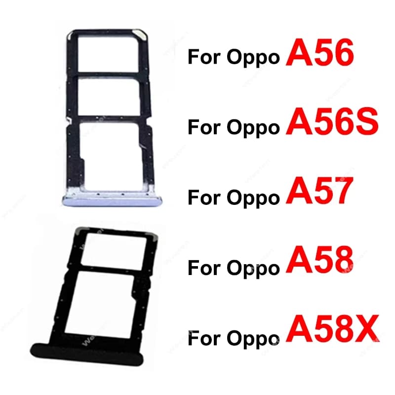Per OPPO A56 A56s A57 A58 A58x 4G 5G Vassoio scheda SIM Lettore di schede Micro SD Slot Dual SIM Card Socket Holder Sostituzione