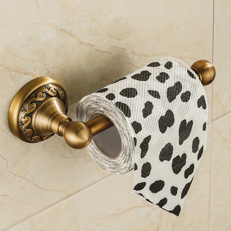 Porta carta igienica a parete Vintage classico bagno antico ottone rotolo scatola del tessuto accessori per il bagno YT-13992