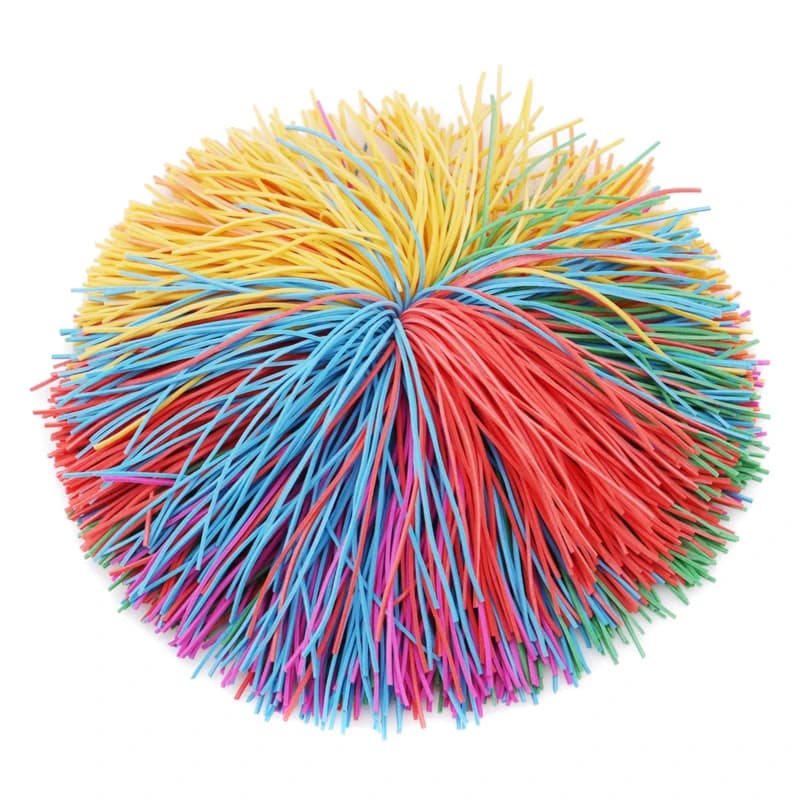Anti-Stress 6 cm/9 cm Arcobaleno Fidget Sensoriale Koosh Palla Bambino Divertente Palla Elastica Sollievo dallo stress Bambini Autismo Bisogni speciali