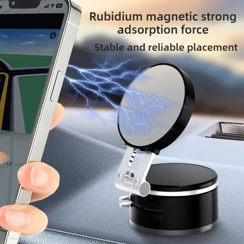 360 ° Supporto per telefono per auto con ventosa a vuoto rotante Schermo di controllo centrale Supporto per navigazione telescopico Aspirazione magnetica
