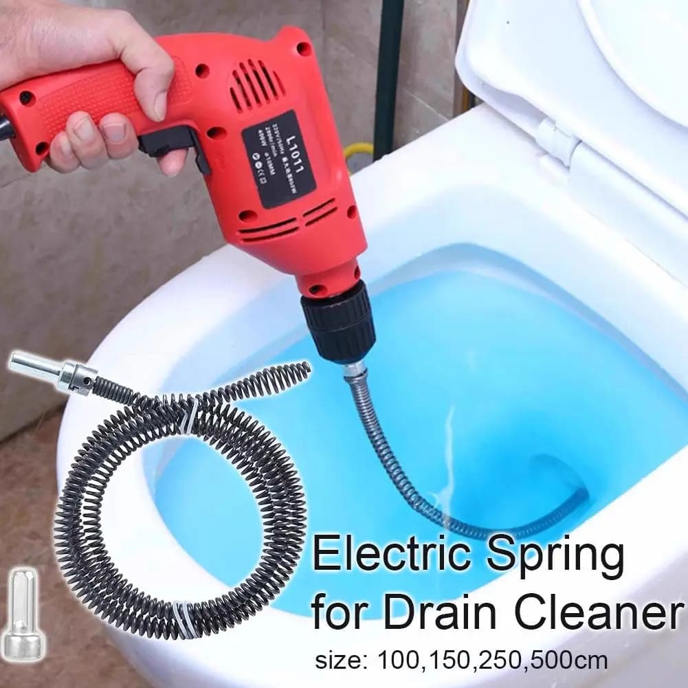 Sewer Dredging Spring Electric Drill Drain Cleaner Machine Extension Sewer Pipe Dredger Cleaning Spring