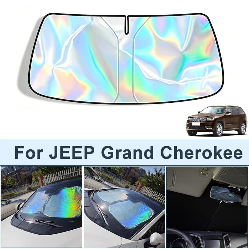 Parasole pieghevole per parabrezza anteriore per JEEP Grand Cherokee, copertura protettiva riflettente UV, accessori per interni auto