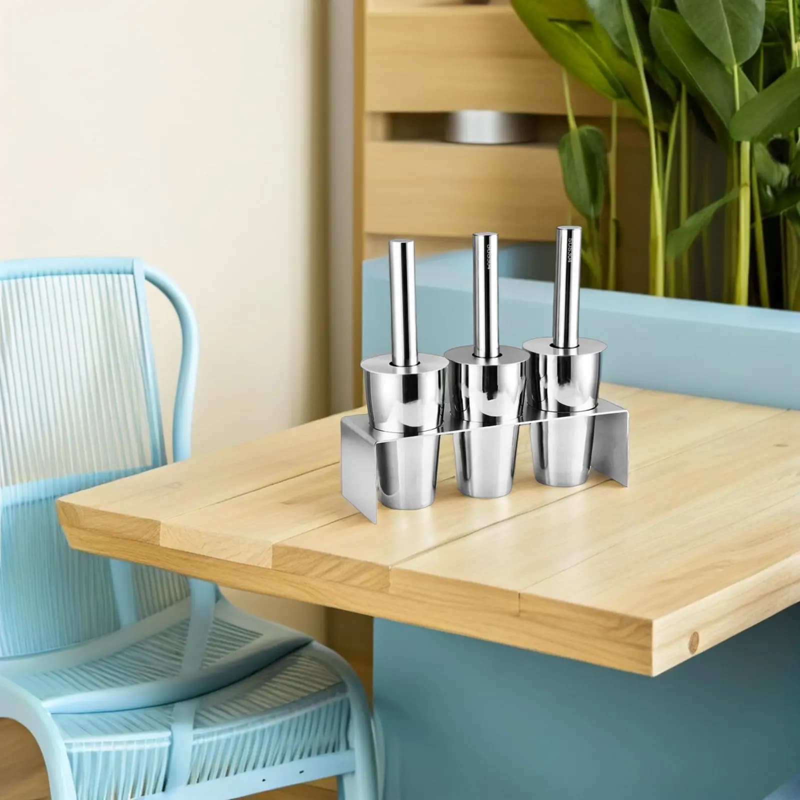 Supporto per Shaker in Acciaio Inox, Base Stabilizzatrice Antiscivolo per Cocktail, Supporto Sicuro per Shaker, Porta Shaker per Cocktail al Limone