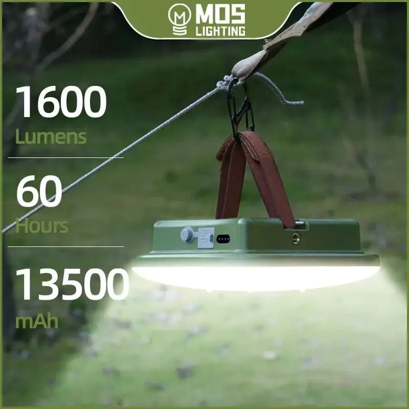 Rechargeable Camping Light Outdoor Tent Light Magnetic Suction Emergency Car Maintenance Work LED Lantern Flashlight USB Type-c