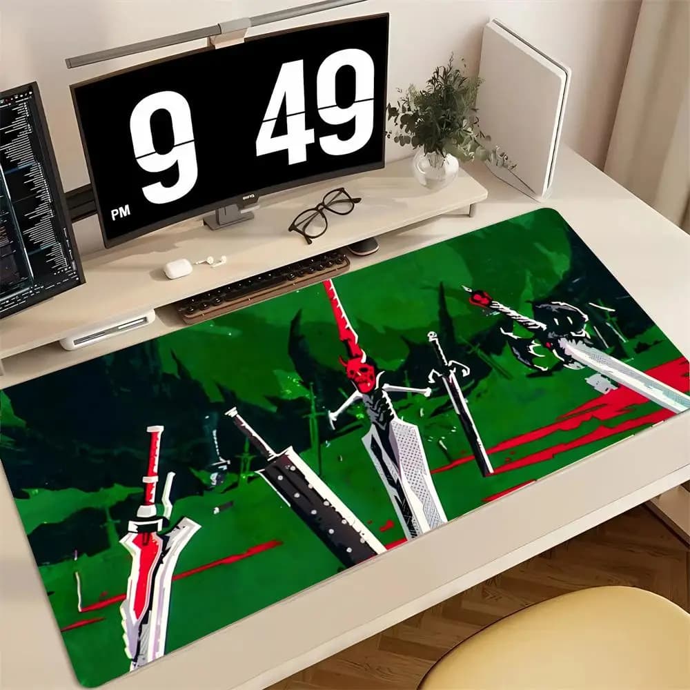 Elegante Tappetino per Mouse da Gioco Devil May Cry, Grande Mousepad per Gaming con Bordo Rinforzato, Tappetino Spesso per Tastiera e Scrivania