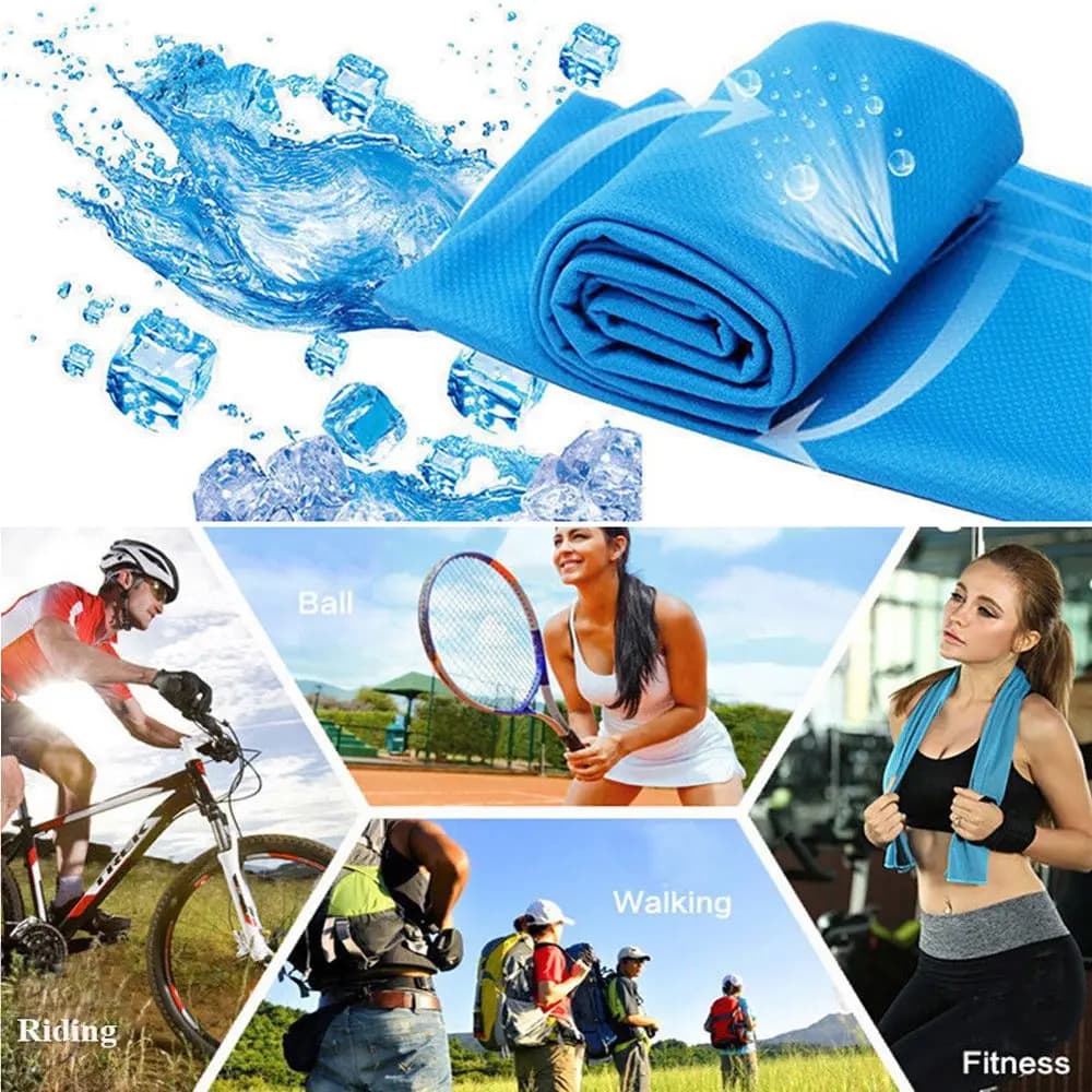Viaggio Nuoto Yoga Corsa Microfibra Resistente Asciugamano rinfrescante istantaneo Asciugamano sportivo Asciugamano per il viso con ghiaccio a raffreddamento rapido Asciugatura rapida
